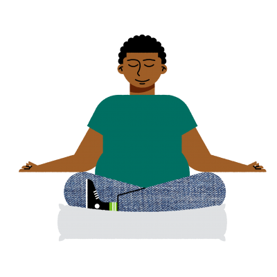 hsIllustration Meditation on pillow